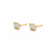 0.30ct lab diamond marquise trio stud earrings