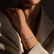 Silver Lab Diamond Tennis Bracelet