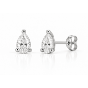 4 Carat Total Weight Pear-Shaped Lab-Grown Diamond Stud Earrings in 14K White Gold - Karen's Fine Jewellery