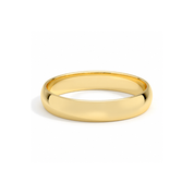 10k yellow gold 4mm plain wedding band