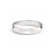 10K white gold wedding band 4mm
