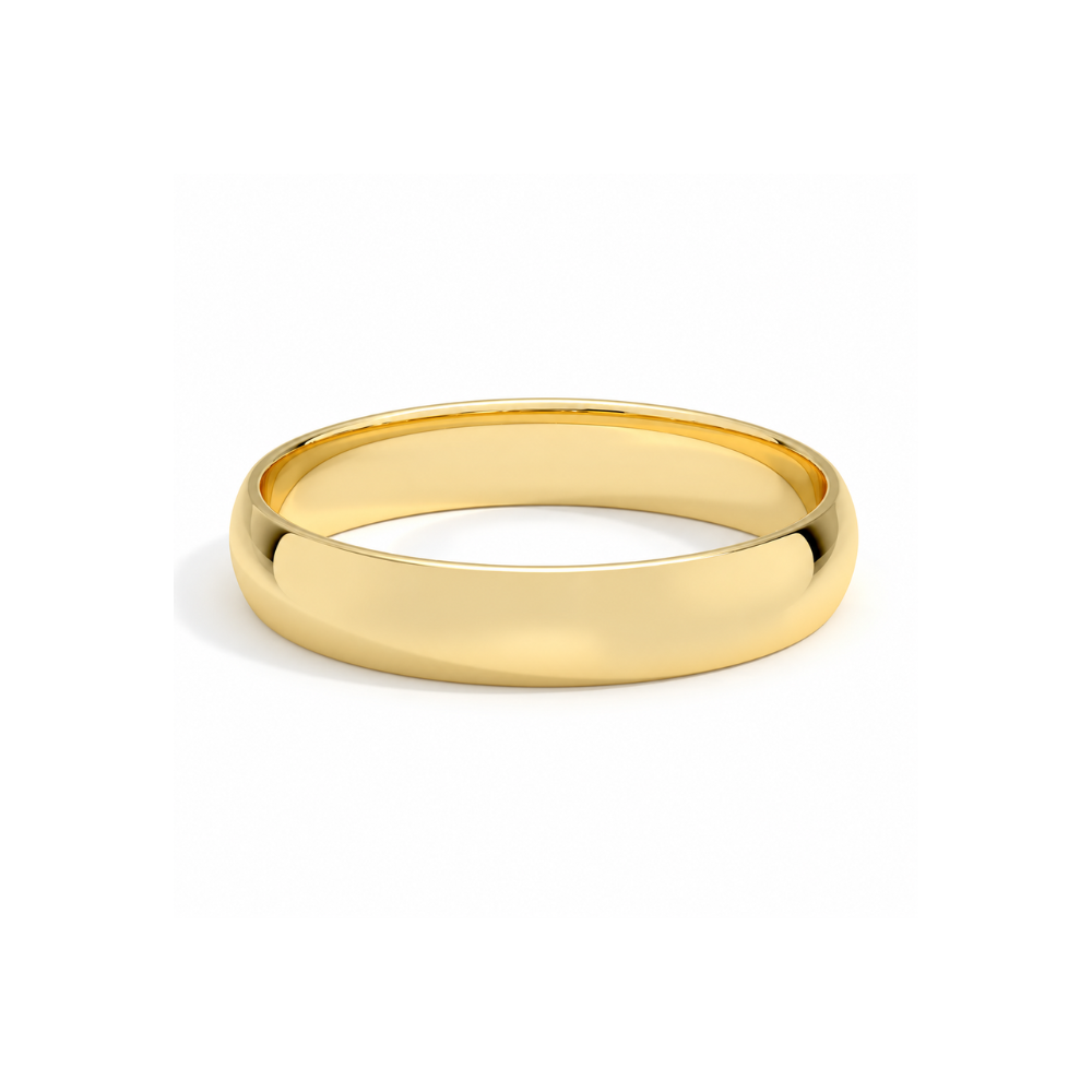 4mm wedding band in 14k yellow gold