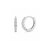 0.16ct lab diamond bezel hoop earrings