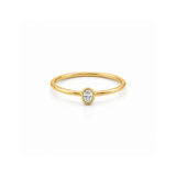 Lab Diamond Oval Bezel Ring