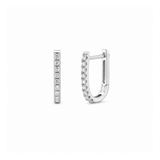 Lab Diamond Pave Oval Hoops