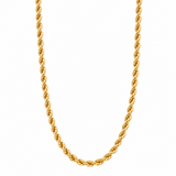 10K Yellow Gold Rope Chain Necklace – 4 mm