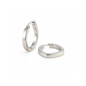modern hoop earrings curved shape close-up
