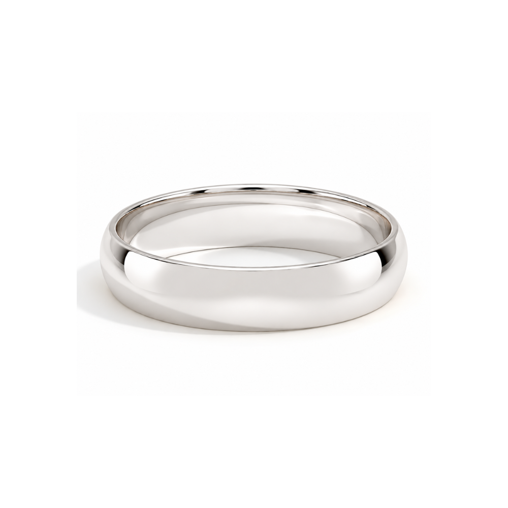 10k white gold 5mm wedding band