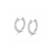 0.30ct lab diamond hoop earrings
