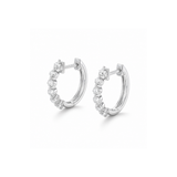 Lab Diamond Shared Prong Hoops
