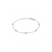 sterling silver lab diamond bracelet