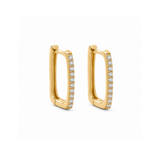Lab Diamond Rectangular Hoops