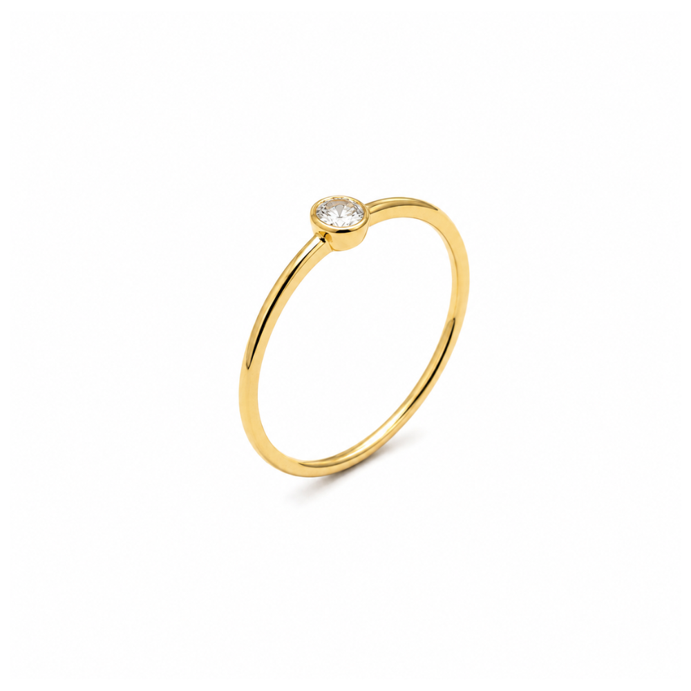 0.14ct lab diamond oval ring