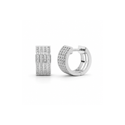 0.44ct lab diamond multi-row hoops