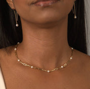 Linked Pearl Necklace