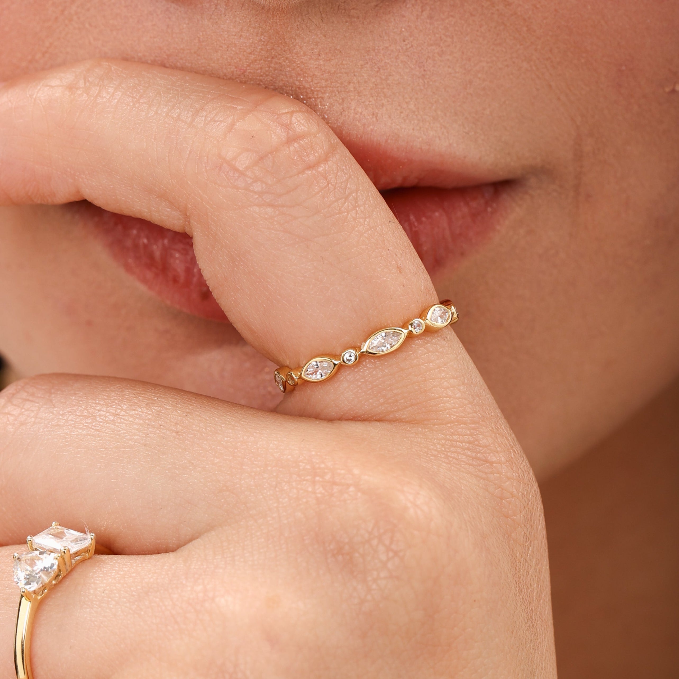 Marquise Halo Ring