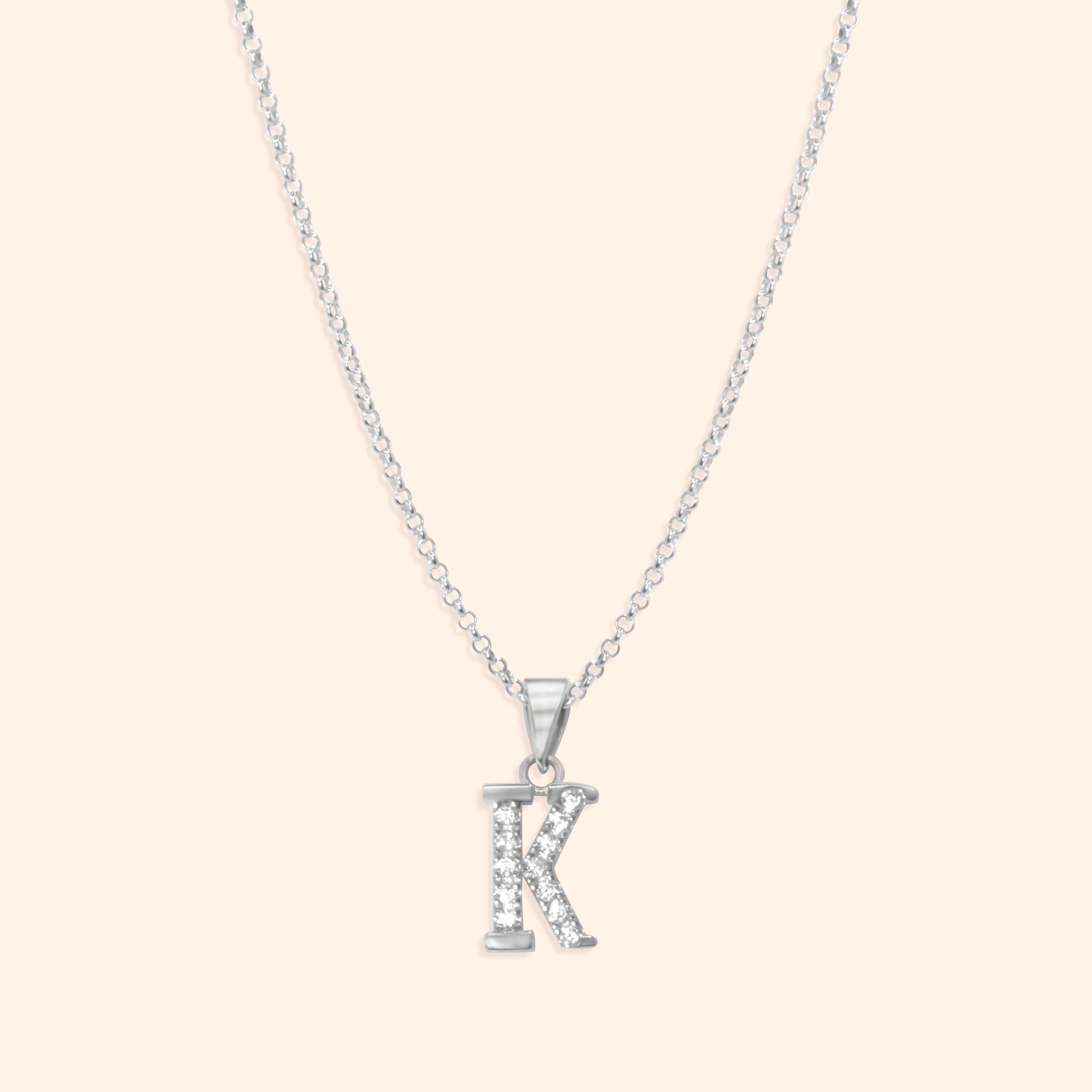 Silver Initial Necklace