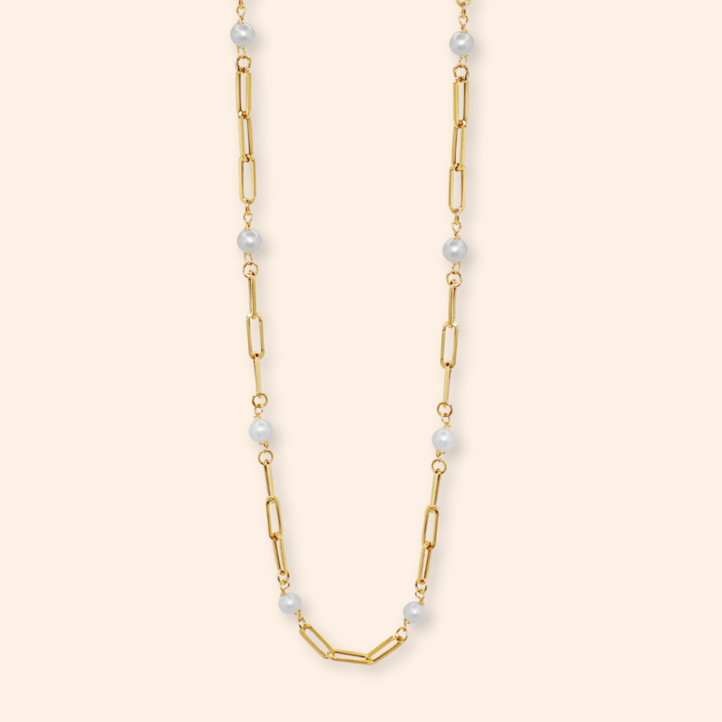 Linked Pearl Necklace