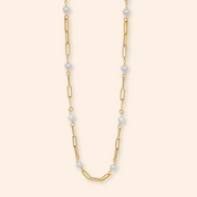 Linked Pearl Necklace