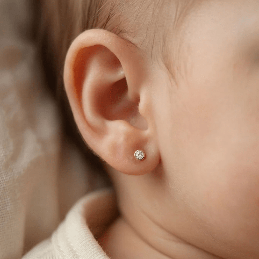 Bezel Flat Back Studs - Karen's Fine Jewellery