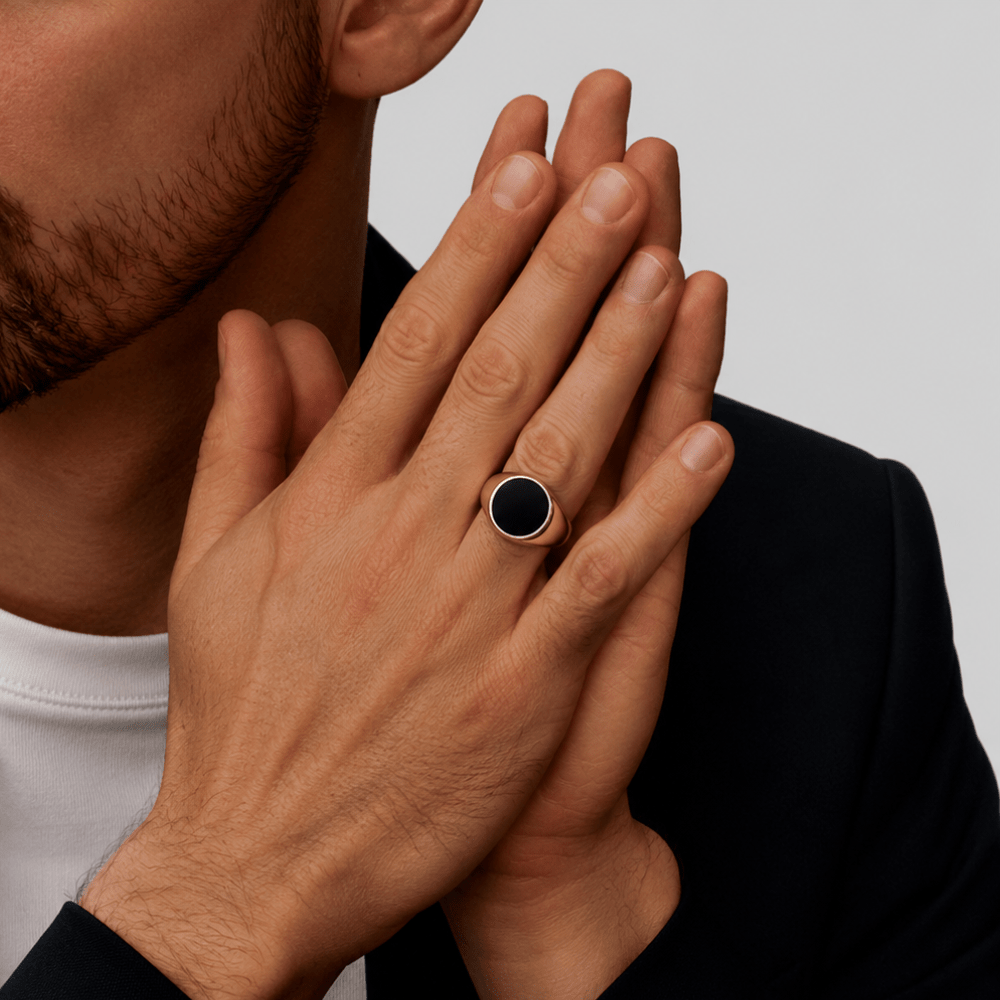 Black Onyx Signet Ring - Karen's Fine Jewellery