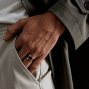 Black & Yellow Tungsten Ring - Karen's Fine Jewellery