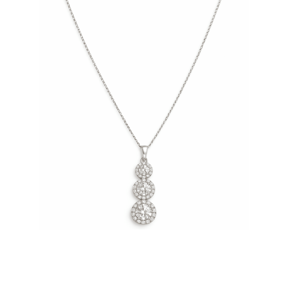 Cascading Halo Necklace - Karen's Fine Jewellery