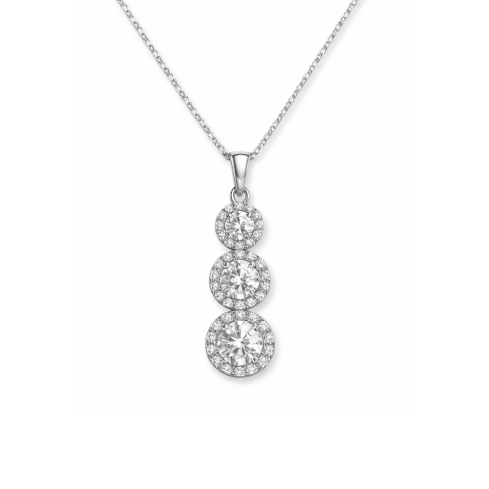 Cascading Halo Necklace - Karen's Fine Jewellery
