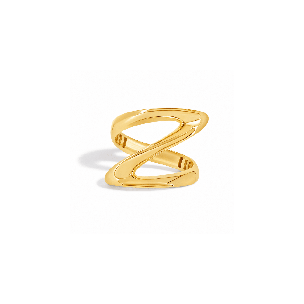 modern open design gold ring