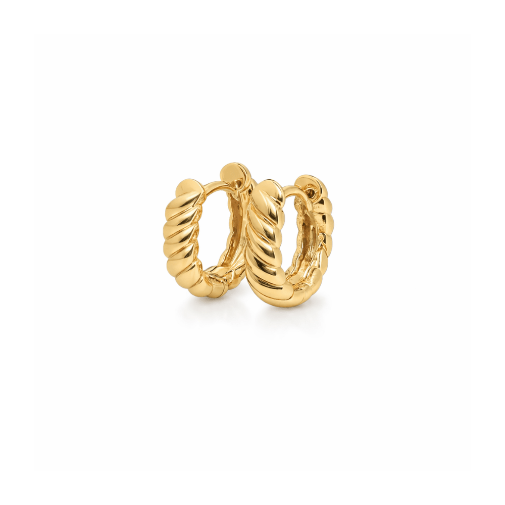 croissant huggies gold vermeil