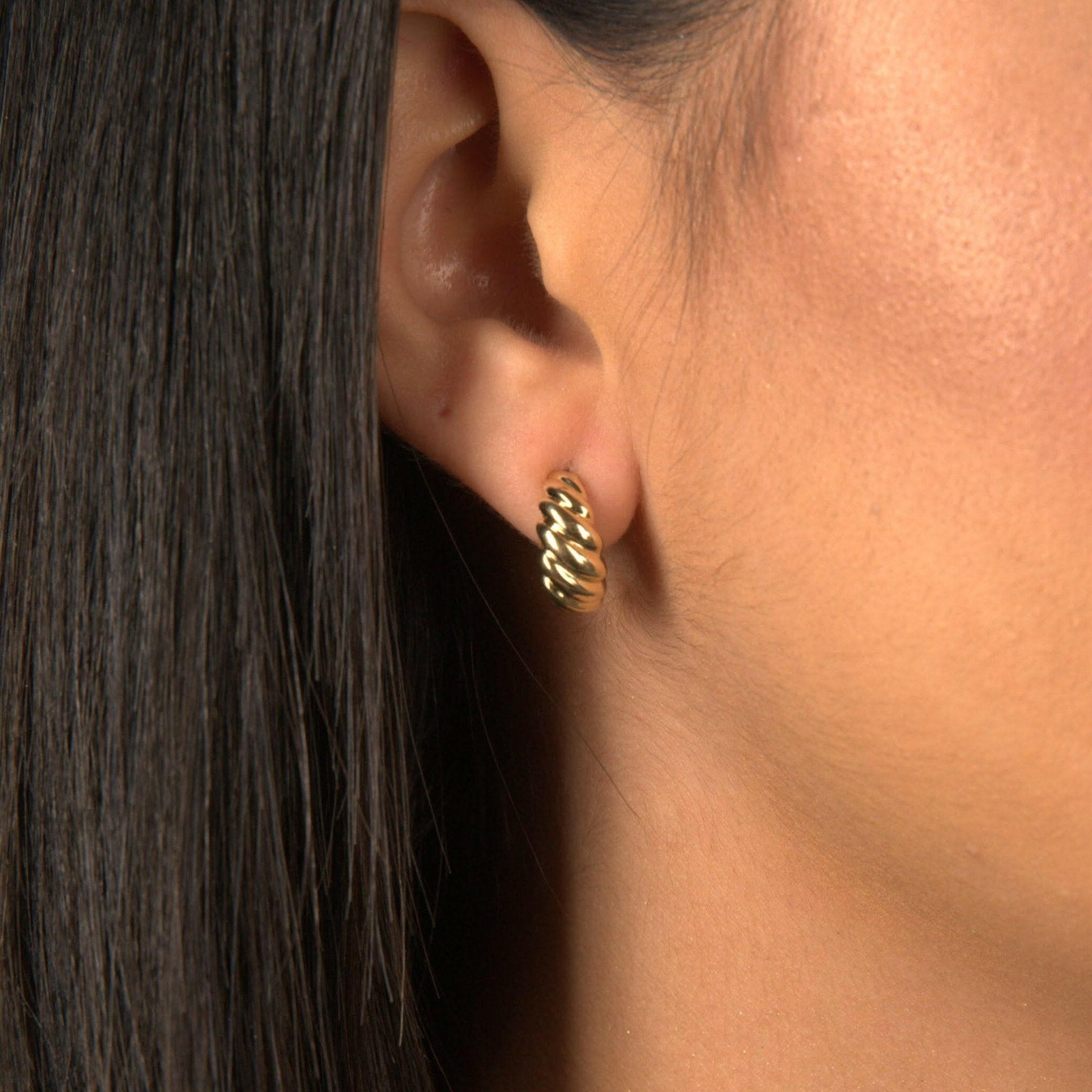 Croissant Studs - Karen's Fine Jewellery