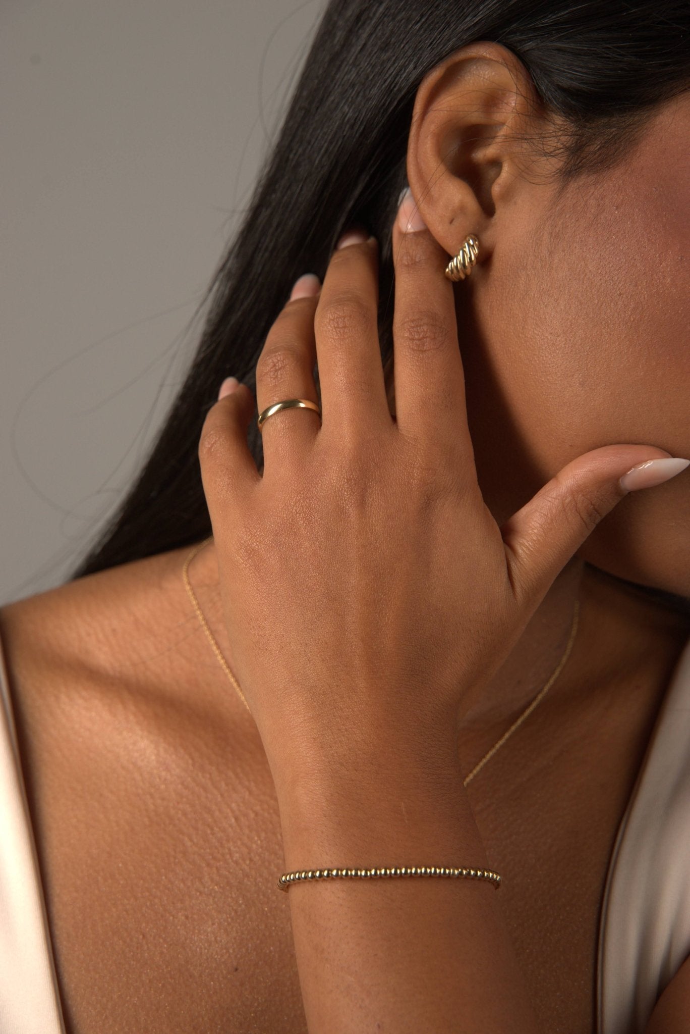 Croissant Studs - Karen's Fine Jewellery