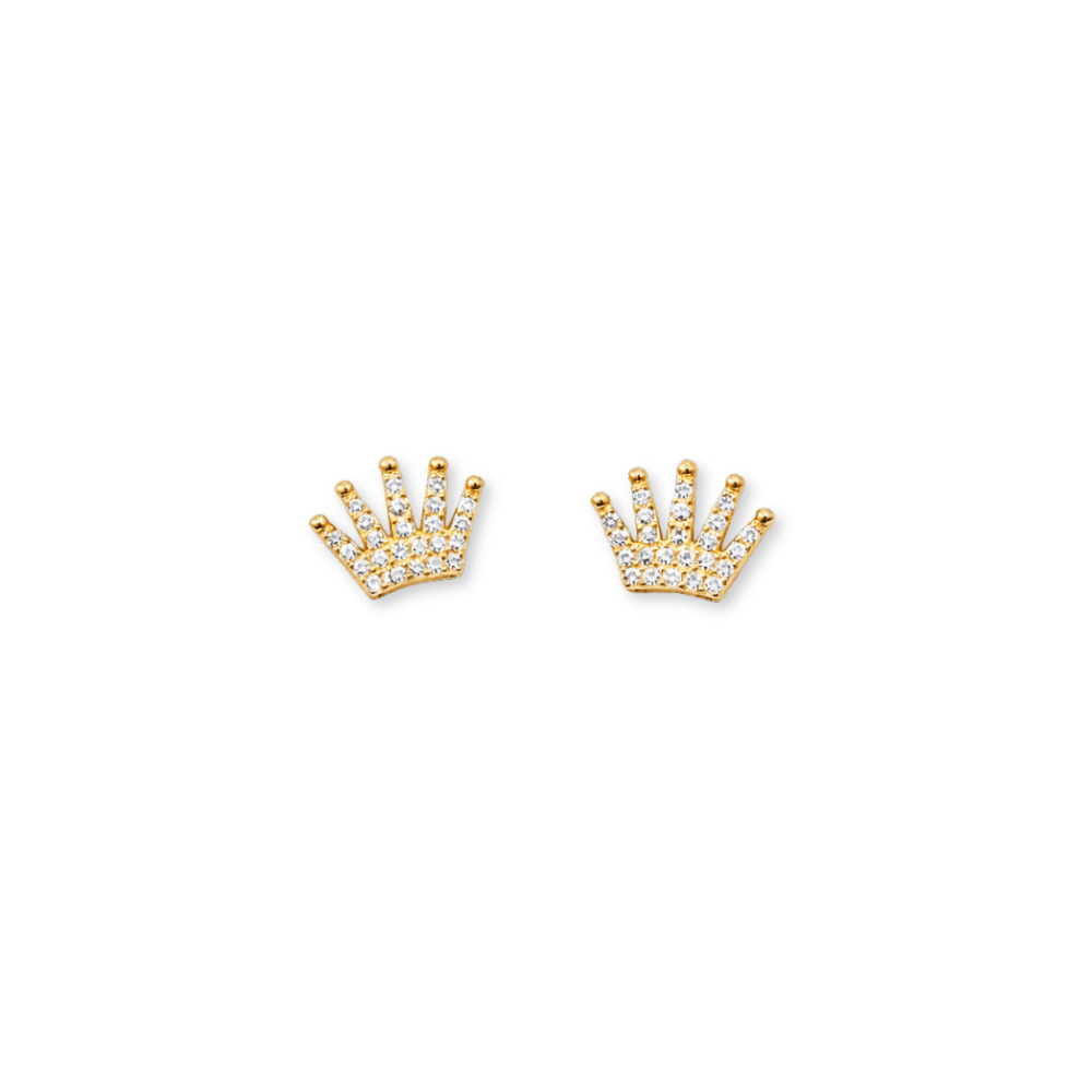 Crown Studs - Karen's Fine Jewellery
