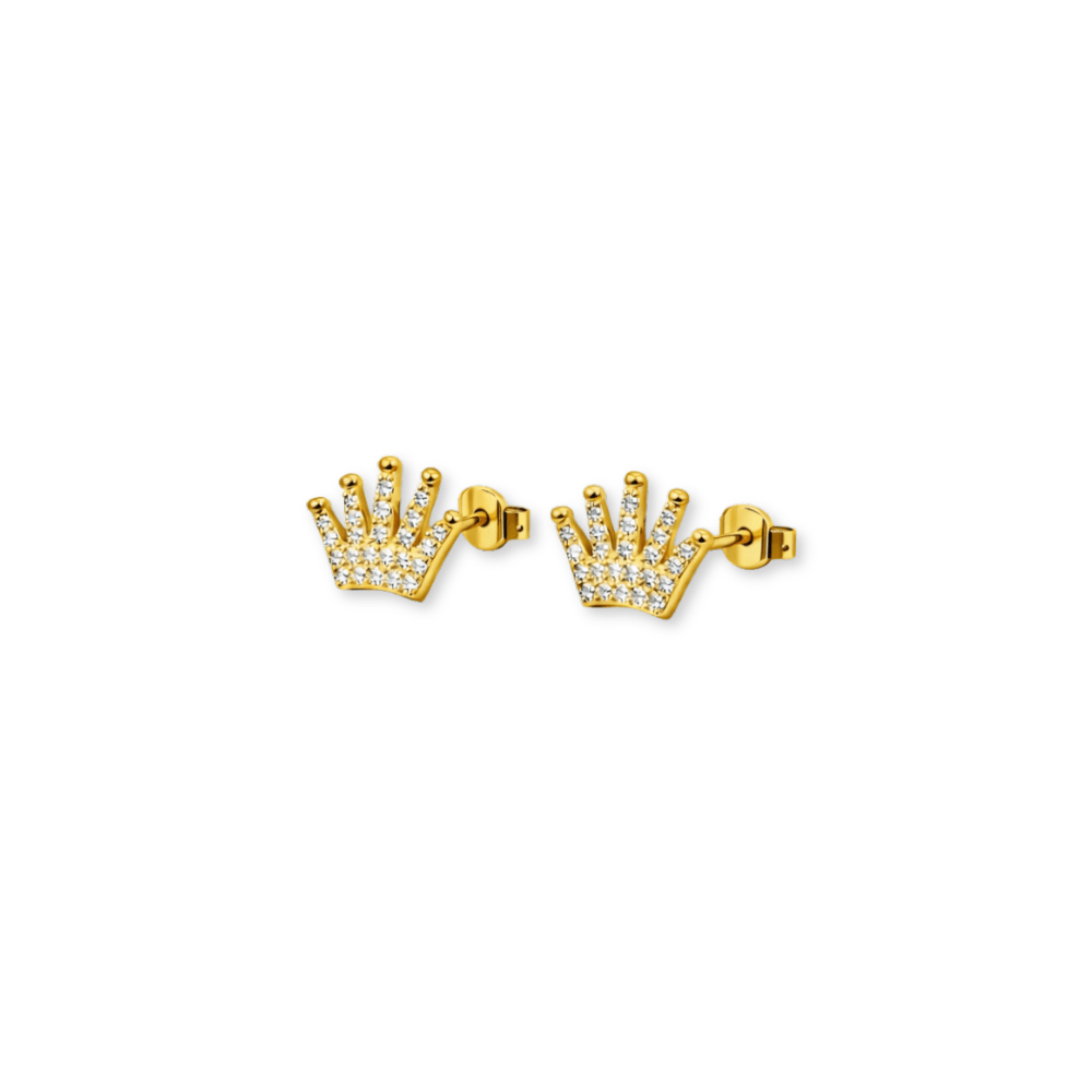 Crown Studs - Karen's Fine Jewellery