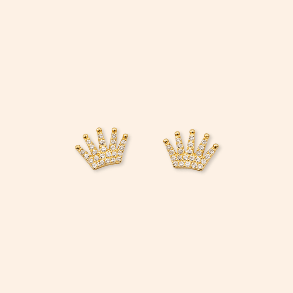 Crown Studs - Karen's Fine Jewellery