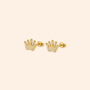 Crown Studs - Karen's Fine Jewellery
