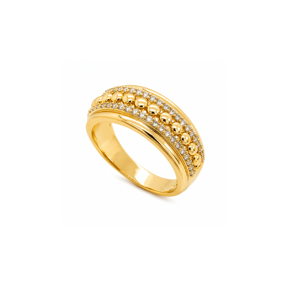 Cubic Zirconia Beaded Band - Karen's Fine Jewellery