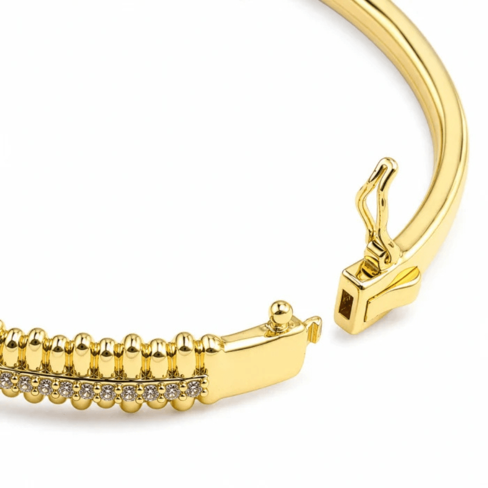 Cubic Zirconia Beaded Bangle - Karen's Fine Jewellery