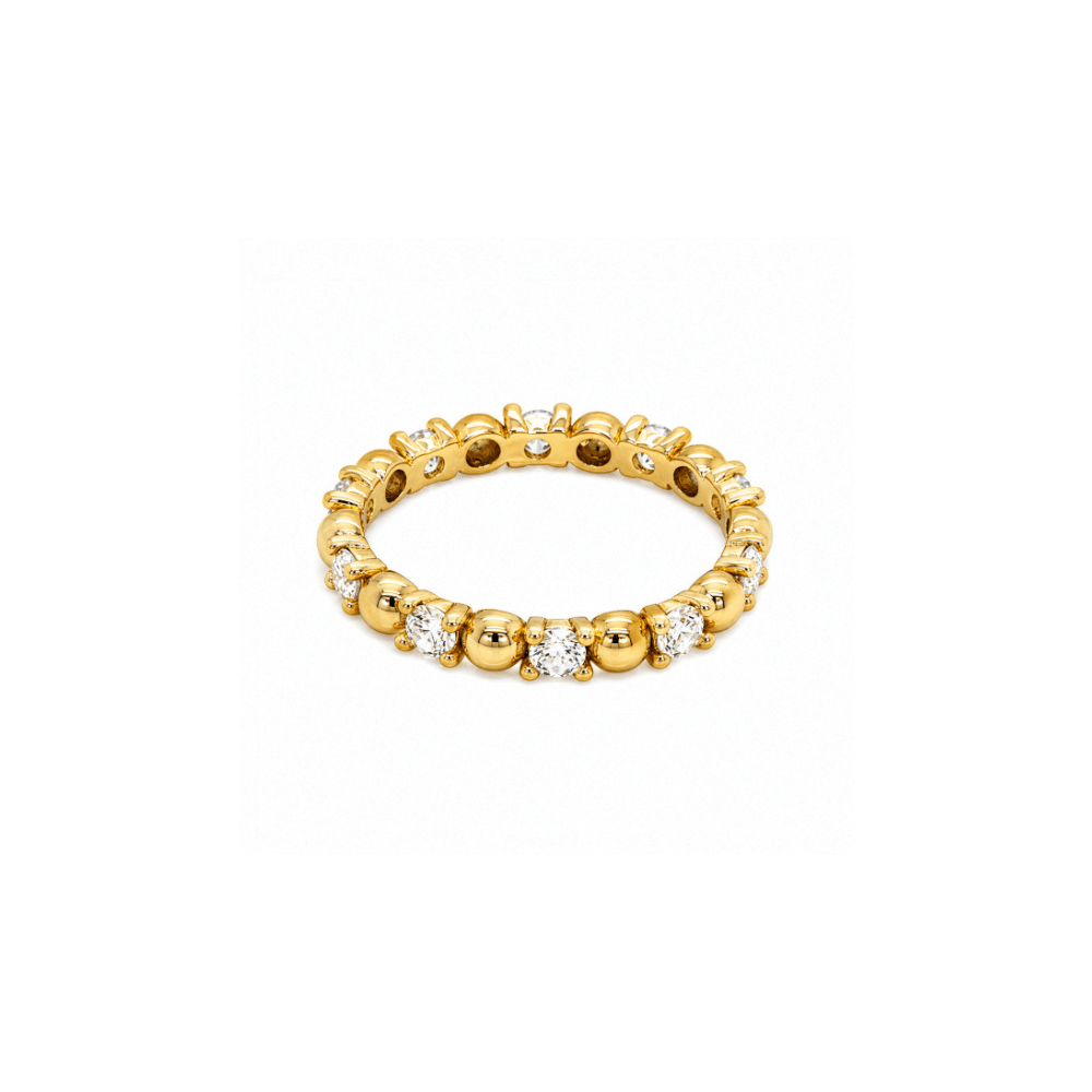 Cubic Zirconia Beaded Ring - Karen's Fine Jewellery