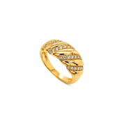Cubic Zirconia Croissant Ring - Karen's Fine Jewellery