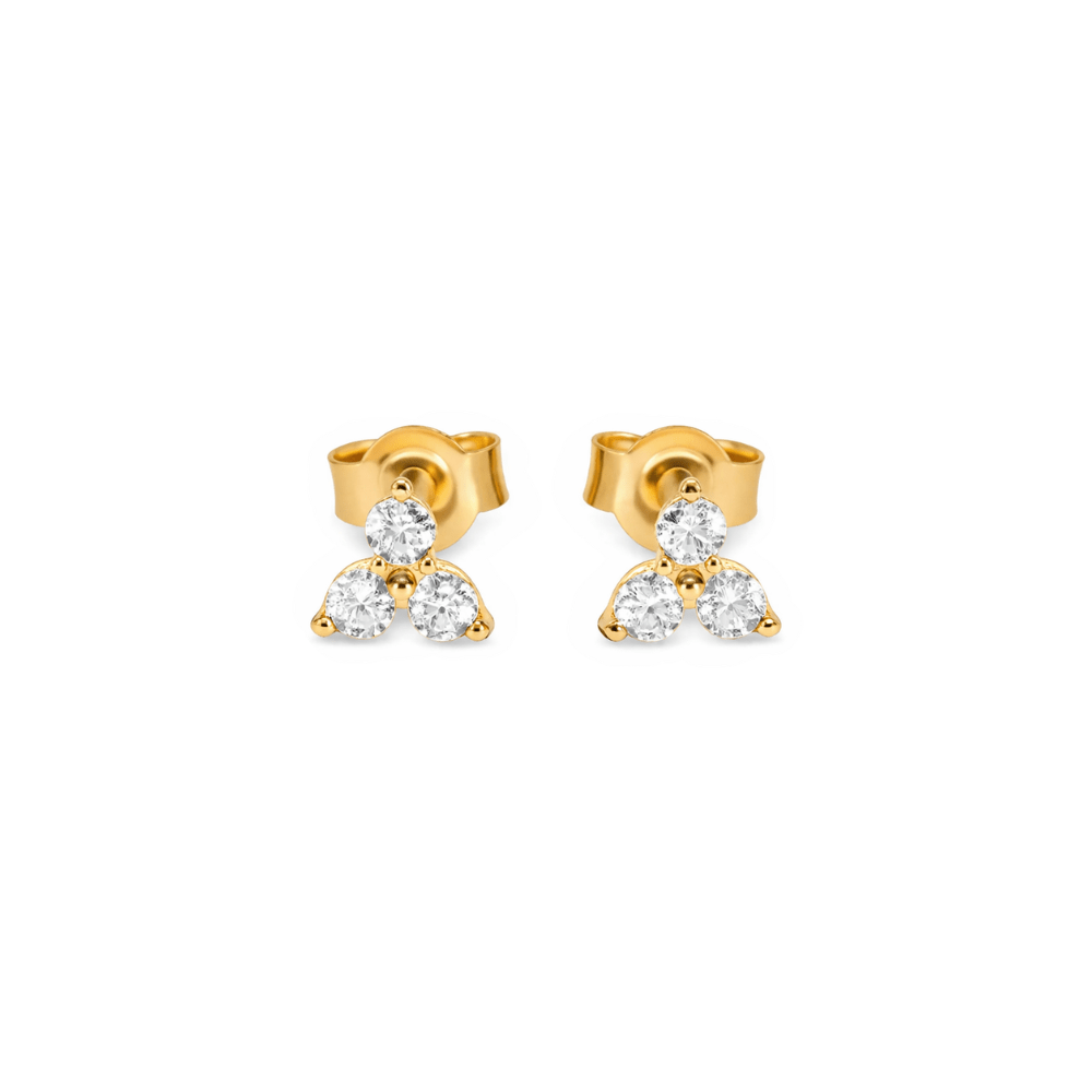 Cubic Zirconia Flower Studs - Karen's Fine Jewellery