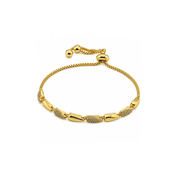 Cubic Zirconia Link Adjustable Bracelet - Karen's Fine Jewellery