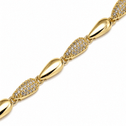 Cubic Zirconia Link Adjustable Bracelet - Karen's Fine Jewellery