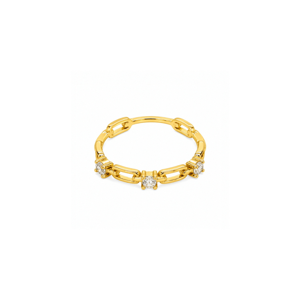 Cubic Zirconia Link Ring - Karen's Fine Jewellery