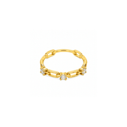 Cubic Zirconia Link Ring - Karen's Fine Jewellery