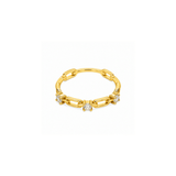 Cubic Zirconia Link Ring