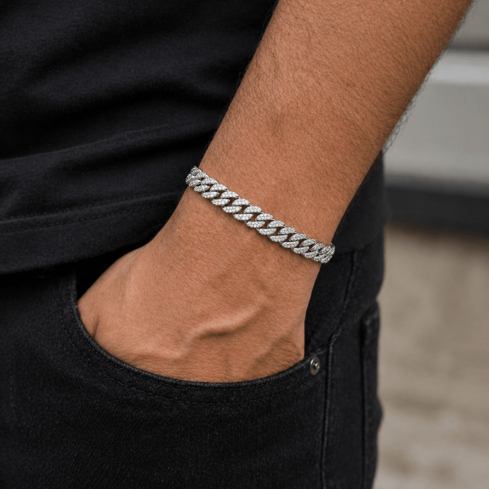 Cubic Zirconia Miami Cuban Bracelet - Karen's Fine Jewellery