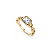Cubic Zirconia Paperclip Ring - Karen's Fine Jewellery