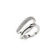 Cubic Zirconia Pavé Wave Ring Set - Karen's Fine Jewellery