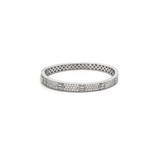 Cubic Zirconia Screw Motif Bangle